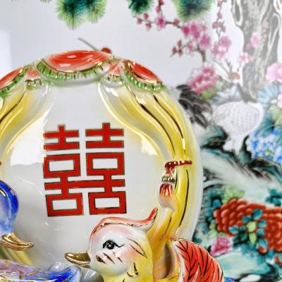 tượng sứ, tượng chim uyên ương, tượng decor, tượng về tình yêu, tượng trang trí nhà cửa